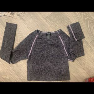 Pink Victoria’s Secret grey crop top